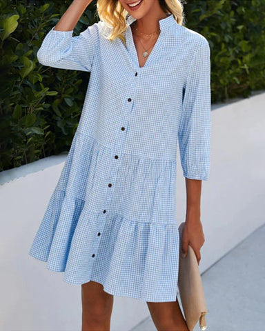 Kelly™ Casual Knop Jurk