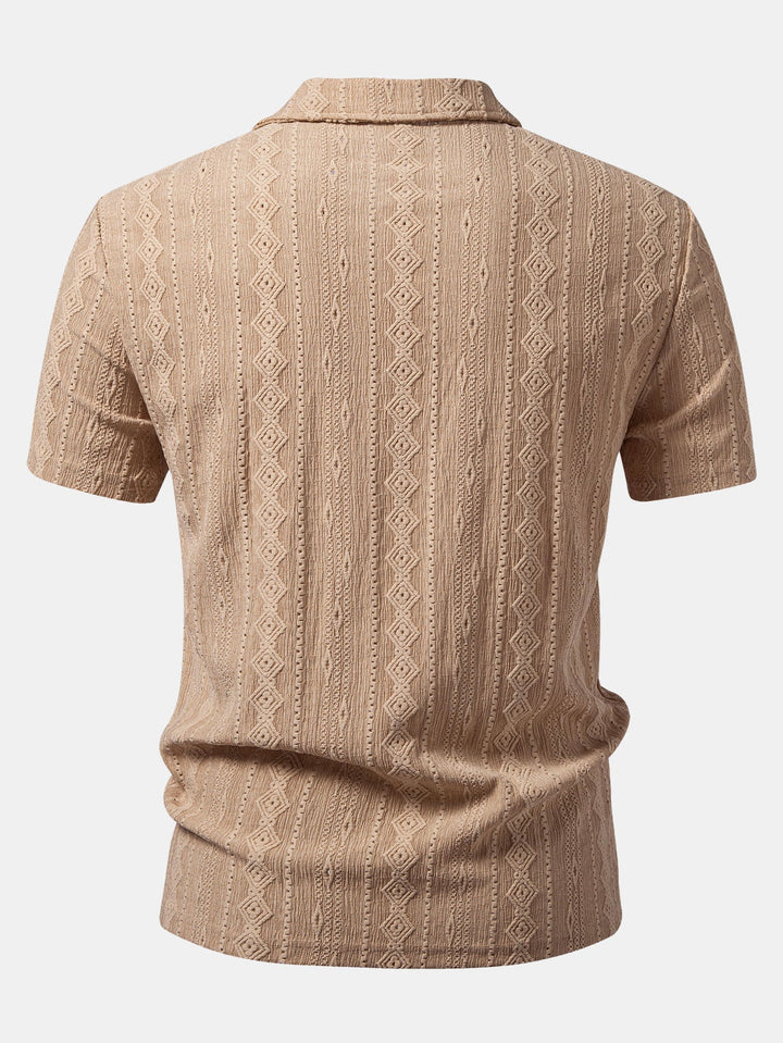 Geometrische Jacquard Polo
