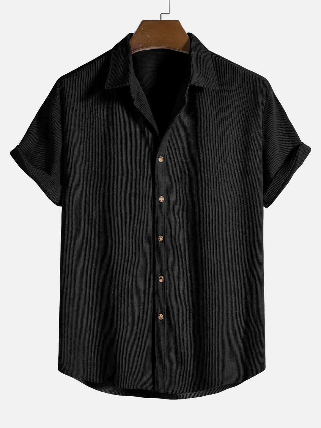 Corduroy overhemd met korte mouwen en shorts