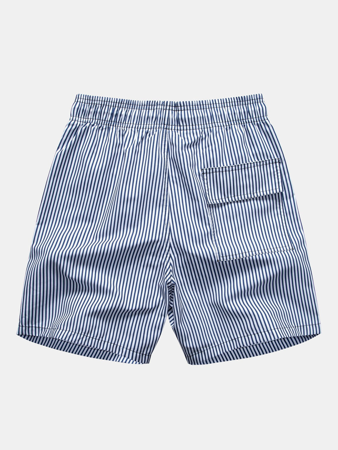Palmboom Print Doorknoop Shirt & Gestreepte Zwembroek
