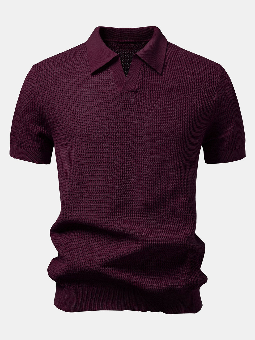 Getextureerde Johnny Kraag Gehaakte Tricot Polo
