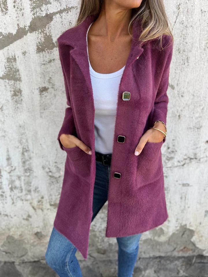 Elodie - Stijlvolle Mantel met Revers