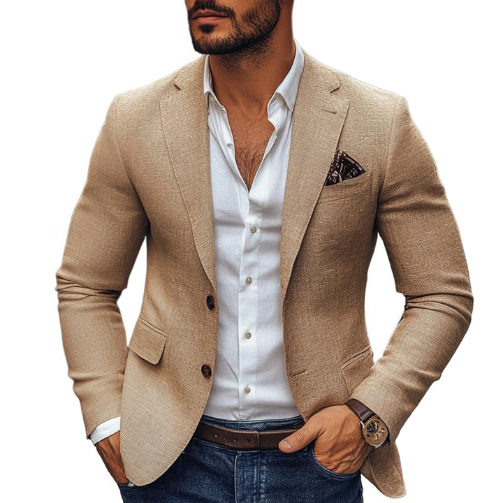 Herenmode Notch Revers Twee Knoppen Casual Blazer 47644865Z
