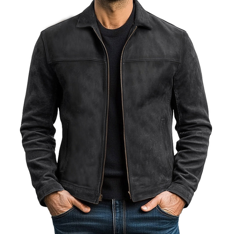 【24-uurs verzending】Heren Klassieke Mode Rits Leren Jas 98679789U