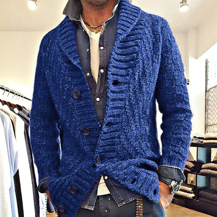 HEREN VINTAGE LAPEL BREI CARDIGAN JAS 05701756X