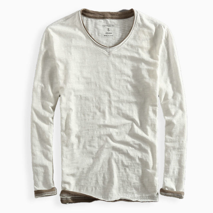 Riku Katoenen Langemouwen Shirt