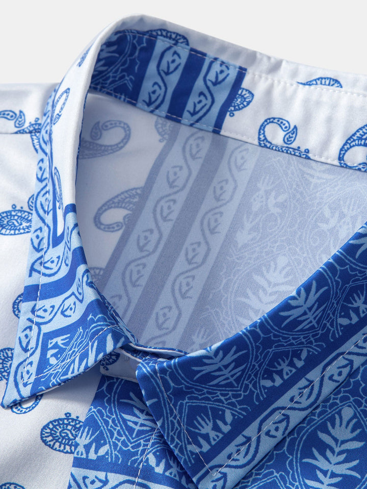 Paisley Rand Doorknoop Shirt & Zwembroek