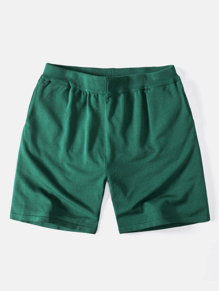 Paisley Knop Tricot Overhemd & Gebreide Shorts