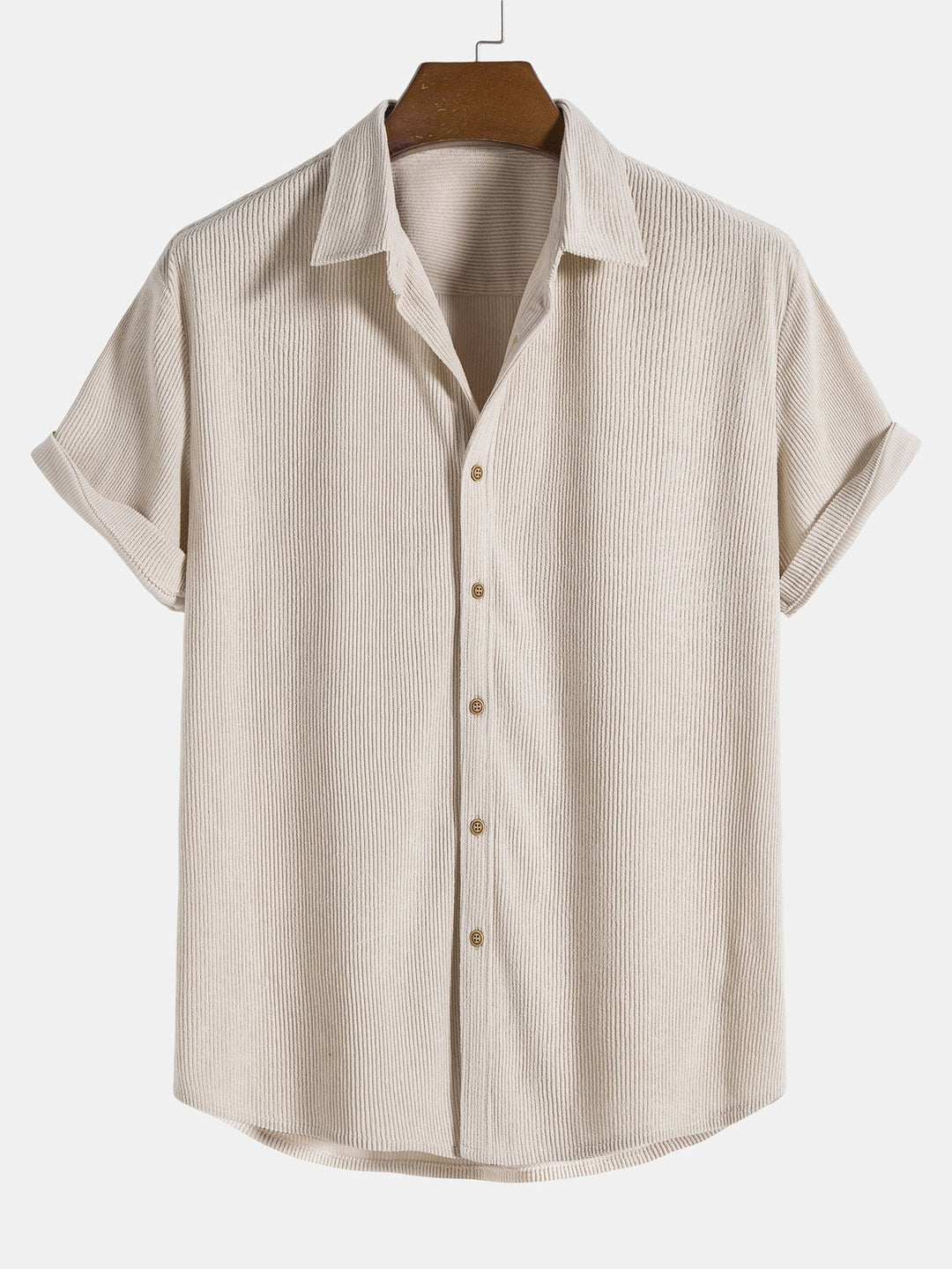 Corduroy overhemd met korte mouwen en shorts