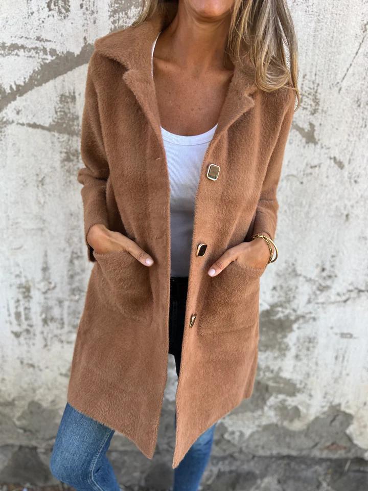 Elodie - Stijlvolle Mantel met Revers