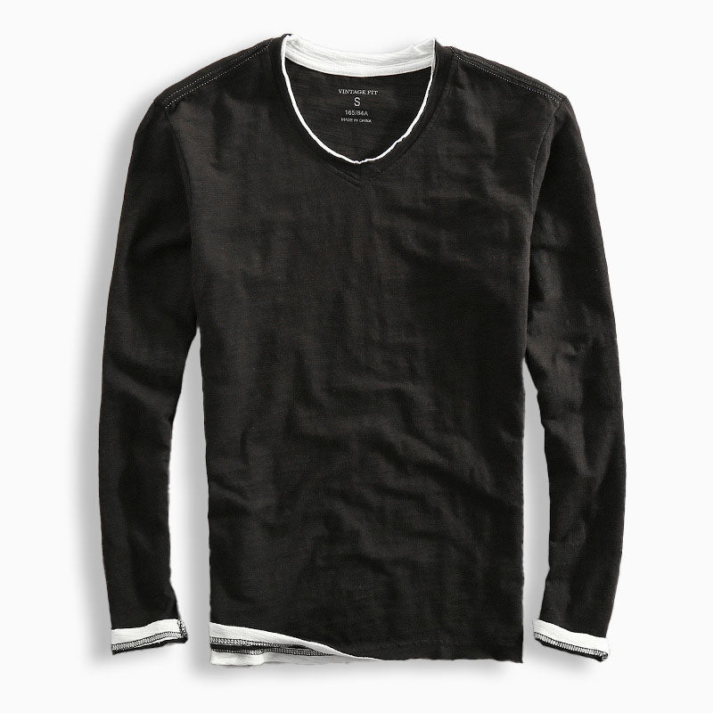 Riku Katoenen Langemouwen Shirt