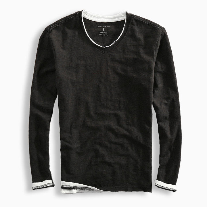 Riku Katoenen Langemouwen Shirt