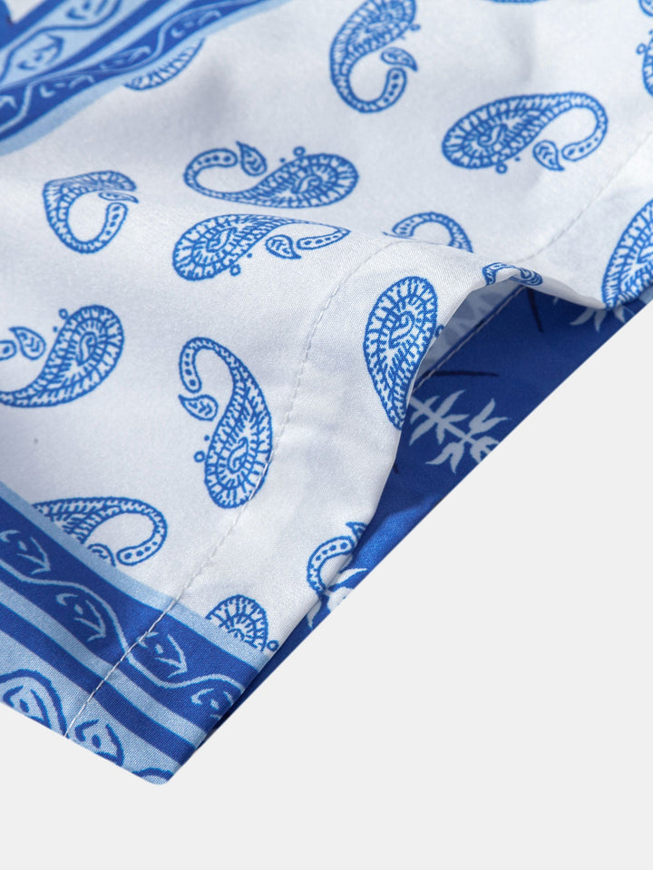 Paisley Rand Doorknoop Shirt & Zwembroek