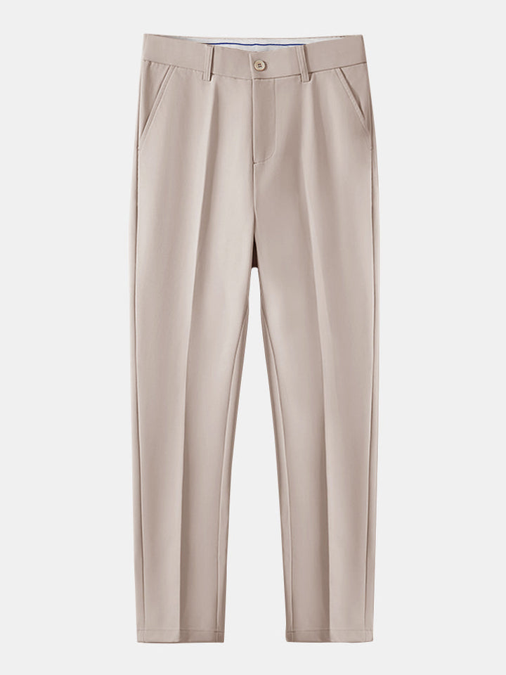 Gedraaide Jacquard Tricot Overhemd & Slim Fit Getaperde Broek