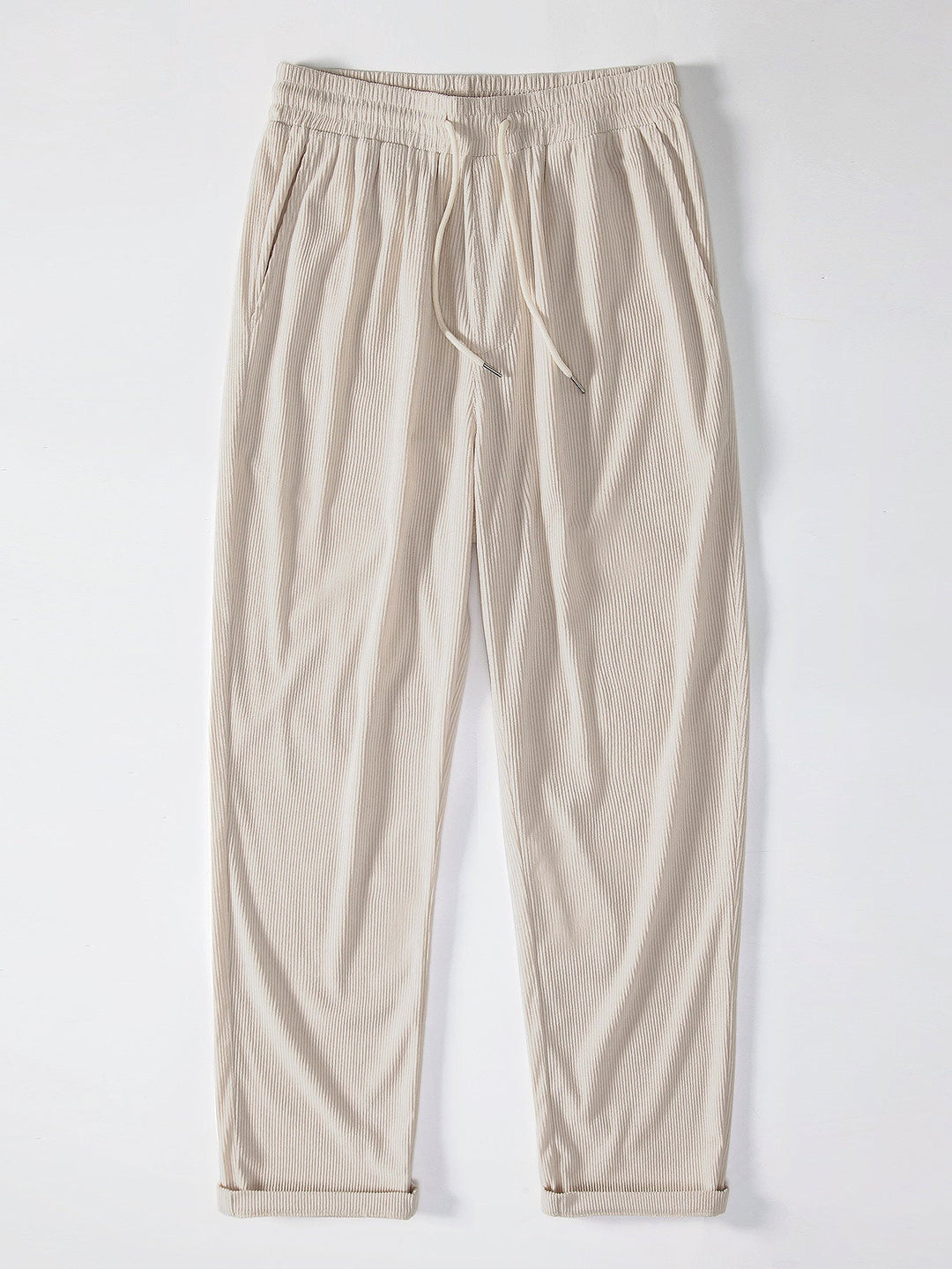Corduroy overhemd met korte mouwen en rechte corduroy broek