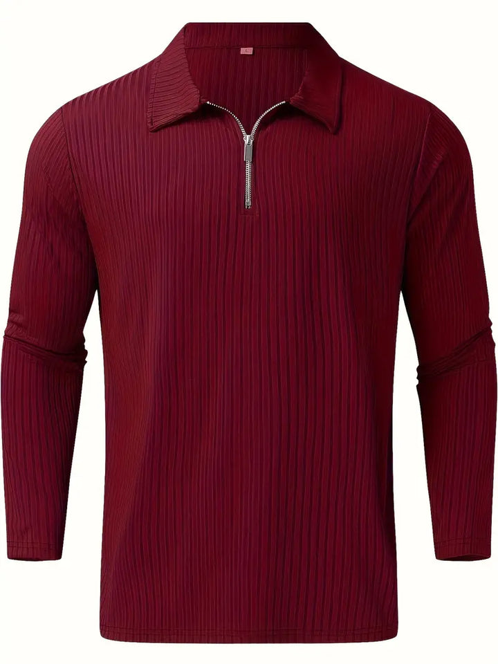 Fascino: Muscle Fit-pullover met halve rits 
