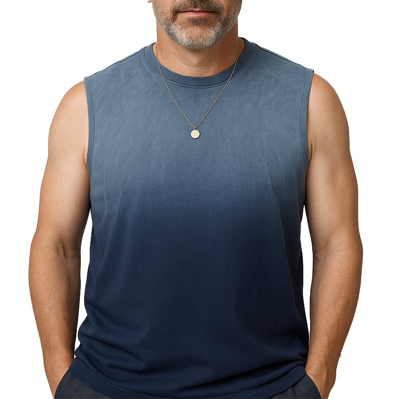Heren Zomer Mode Eenvoudige Gradiënt Katoenen Tanktop MTA2026E3P