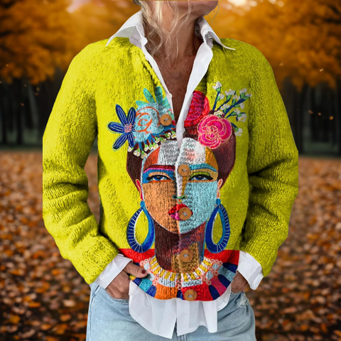 Anna | Kunstafdruk Cardigan