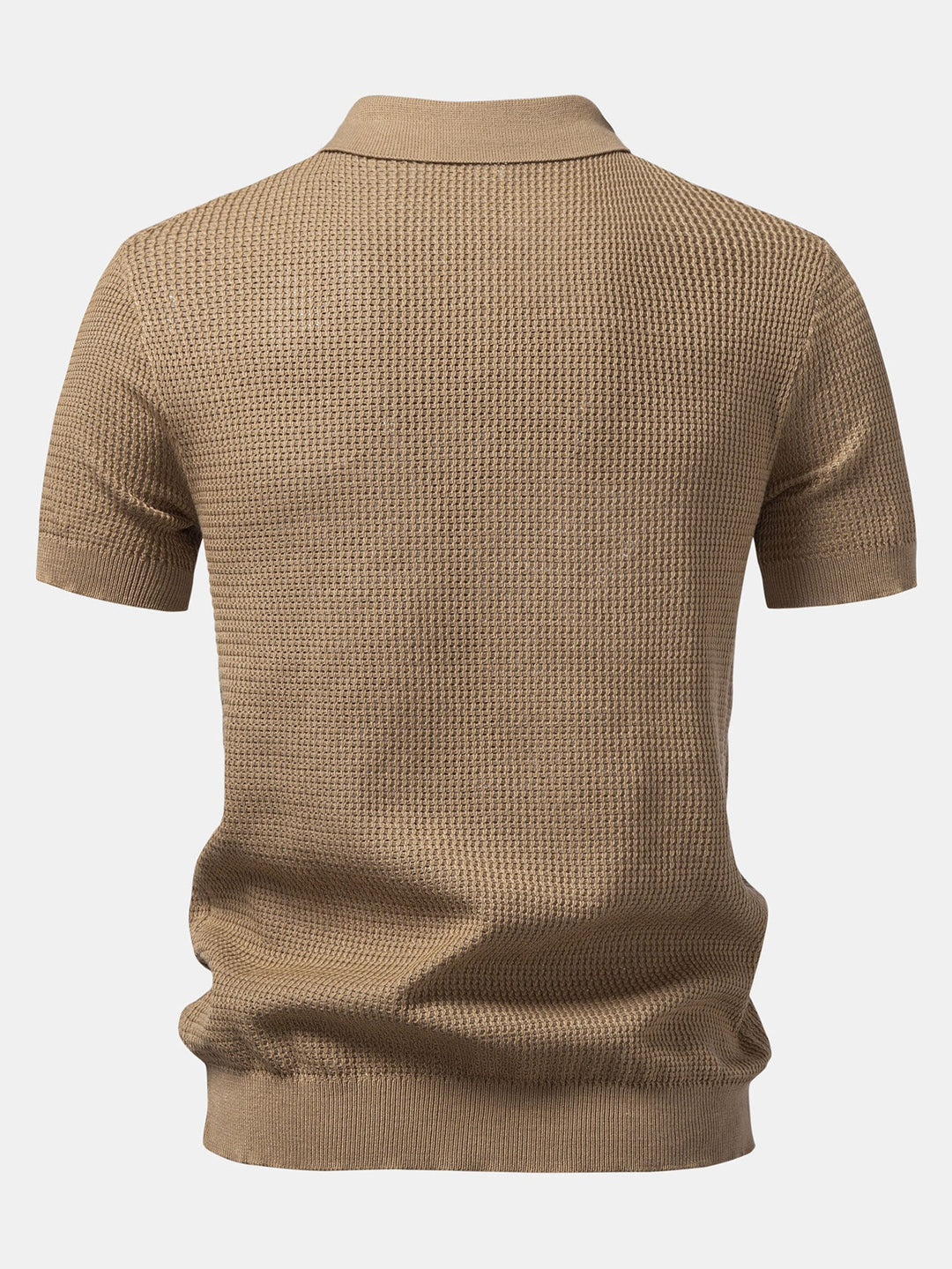 Getextureerde Johnny Kraag Gehaakte Tricot Polo