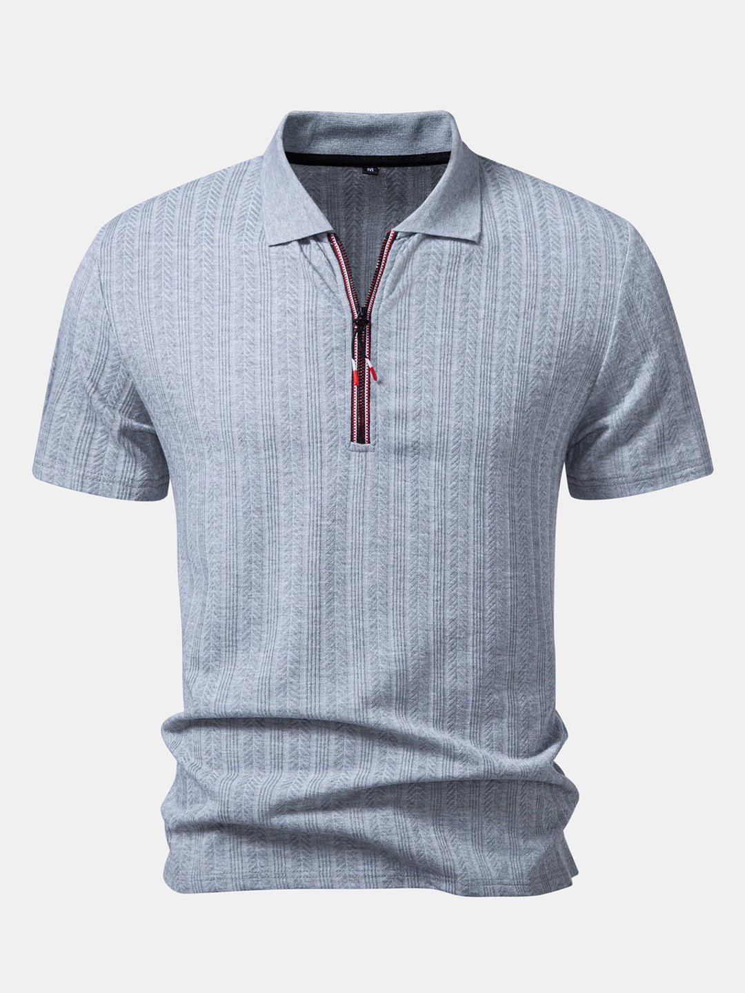 Getextureerde Rits Polo