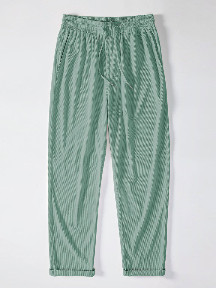 Corduroy overhemd met korte mouwen en rechte corduroy broek