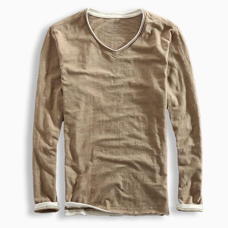 Riku Katoenen Langemouwen Shirt