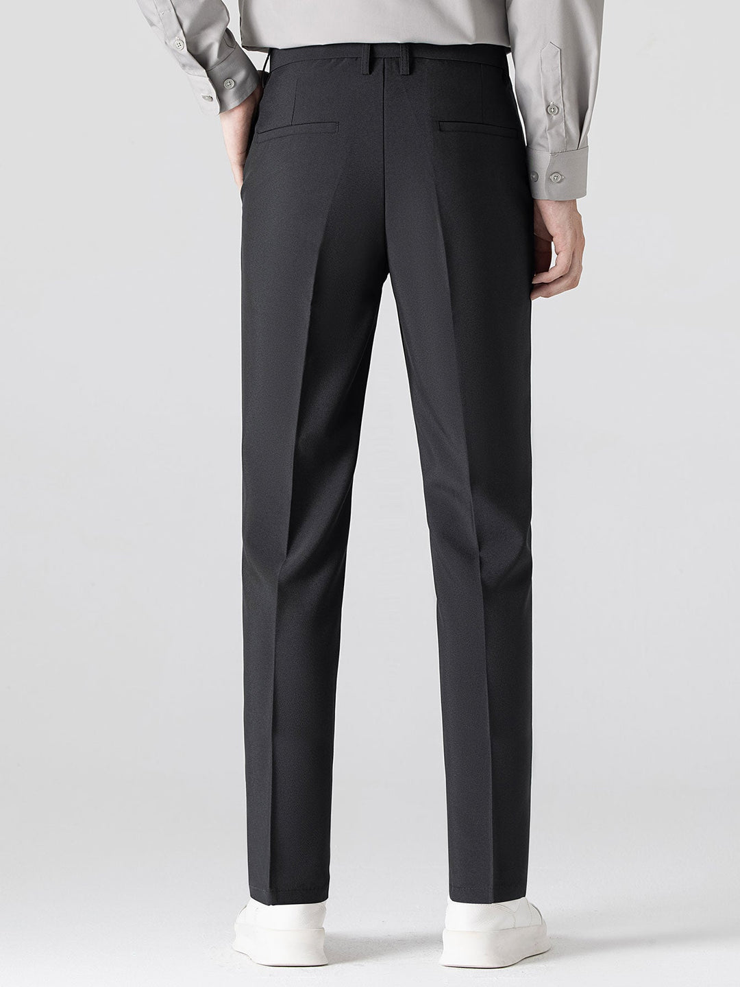 Gedraaide Jacquard Tricot Overhemd & Slim Fit Getaperde Broek