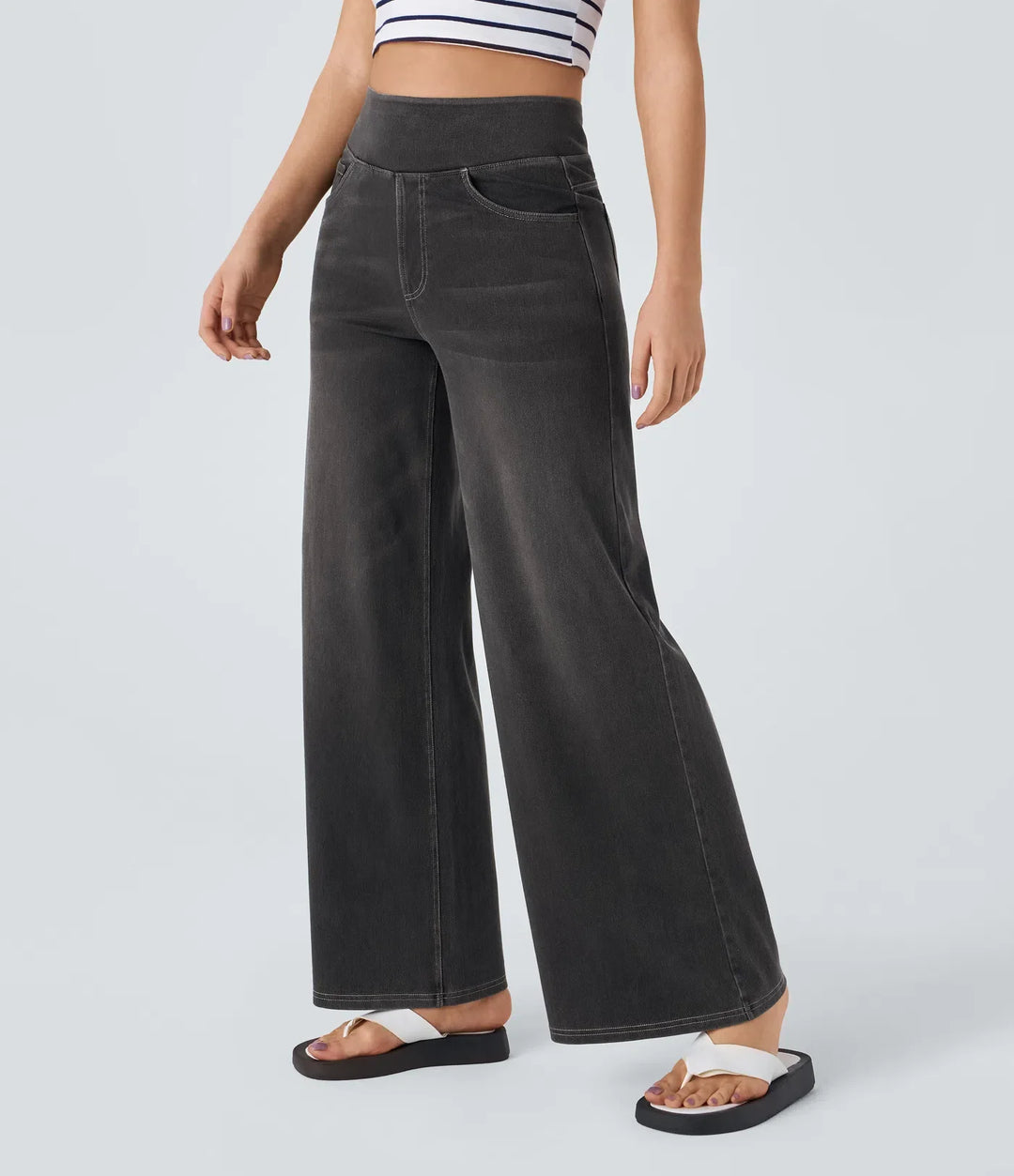 Eva | Comfortabele & Elastische Broek Met Hoge Taille