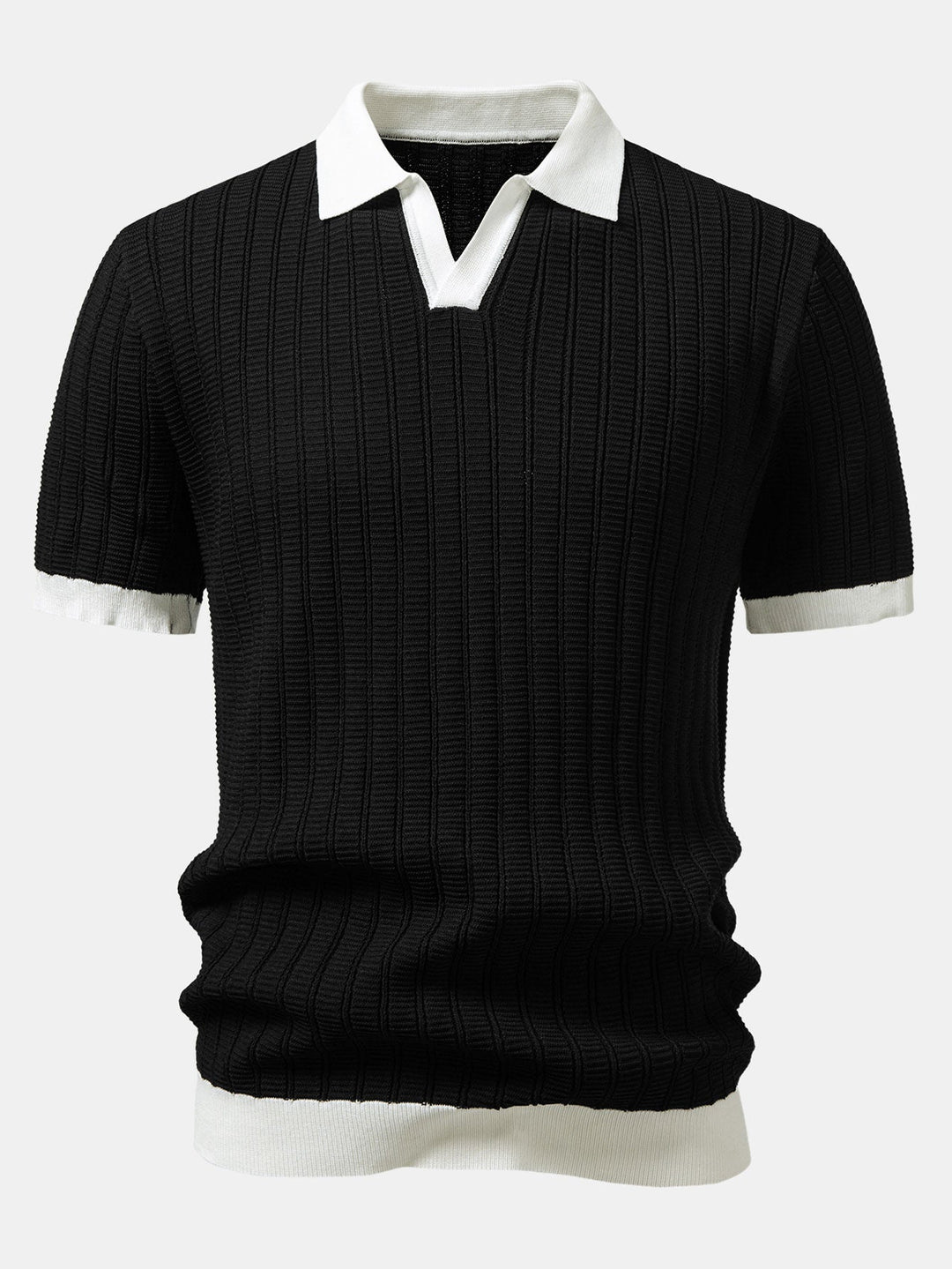 Contrast Getextureerde Johnny Kraag Polo & Slim Fit Getaperde Broek