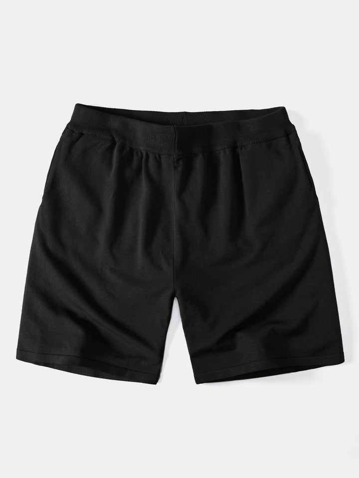 Paisley Knop Tricot Overhemd & Gebreide Shorts