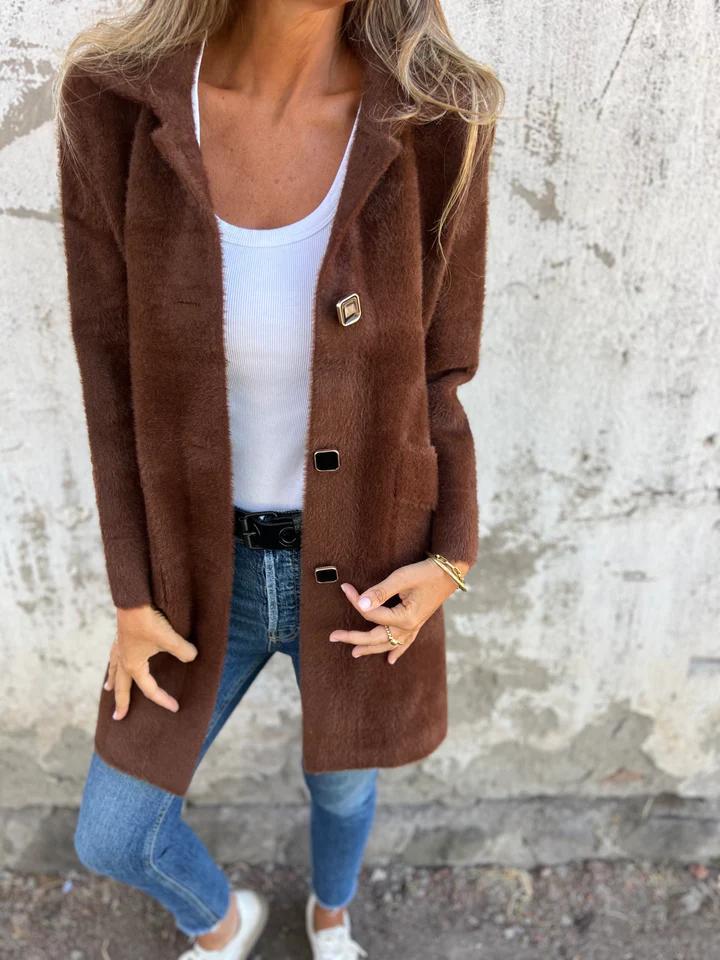 Elodie - Stijlvolle Mantel met Revers