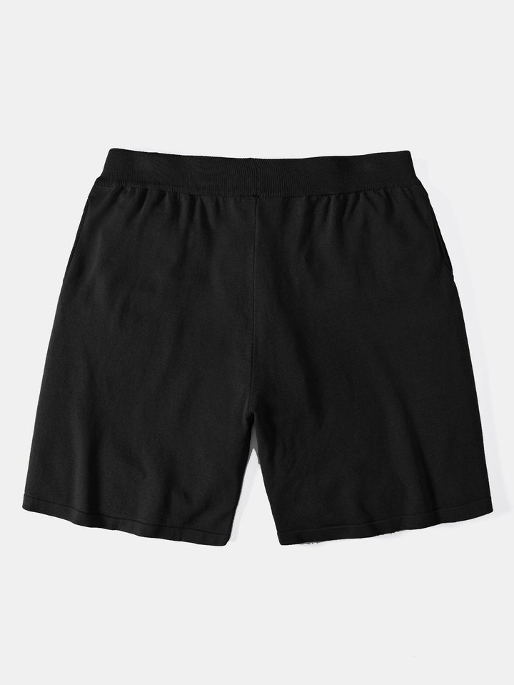 Paisley Knop Tricot Overhemd & Gebreide Shorts