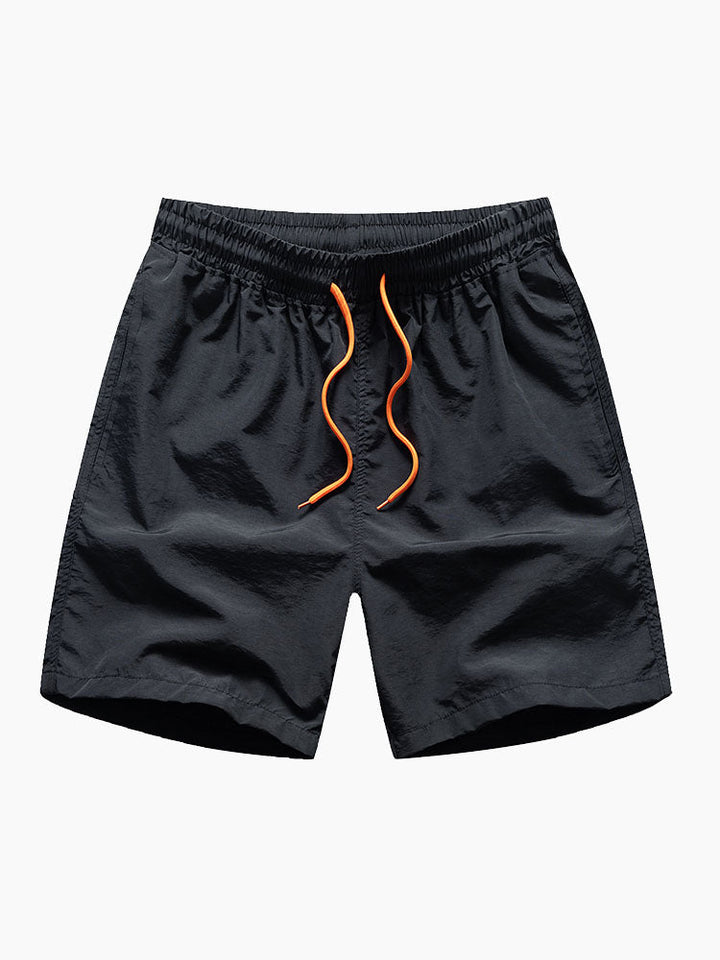 Palmboom Zeilboot Print Doorknoop Shirt & Zwembroek