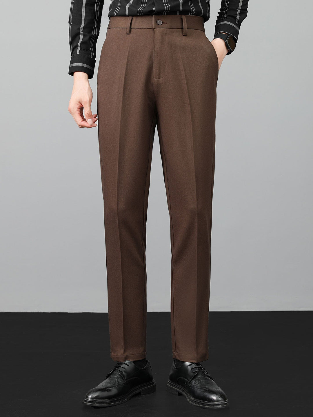 Contrast Getextureerde Johnny Kraag Polo & Slim Fit Getaperde Broek