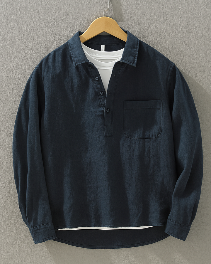 Kyoto Linnen Popover Shirt