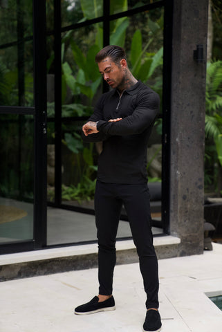Fascino: Muscle Fit-pullover met halve rits 