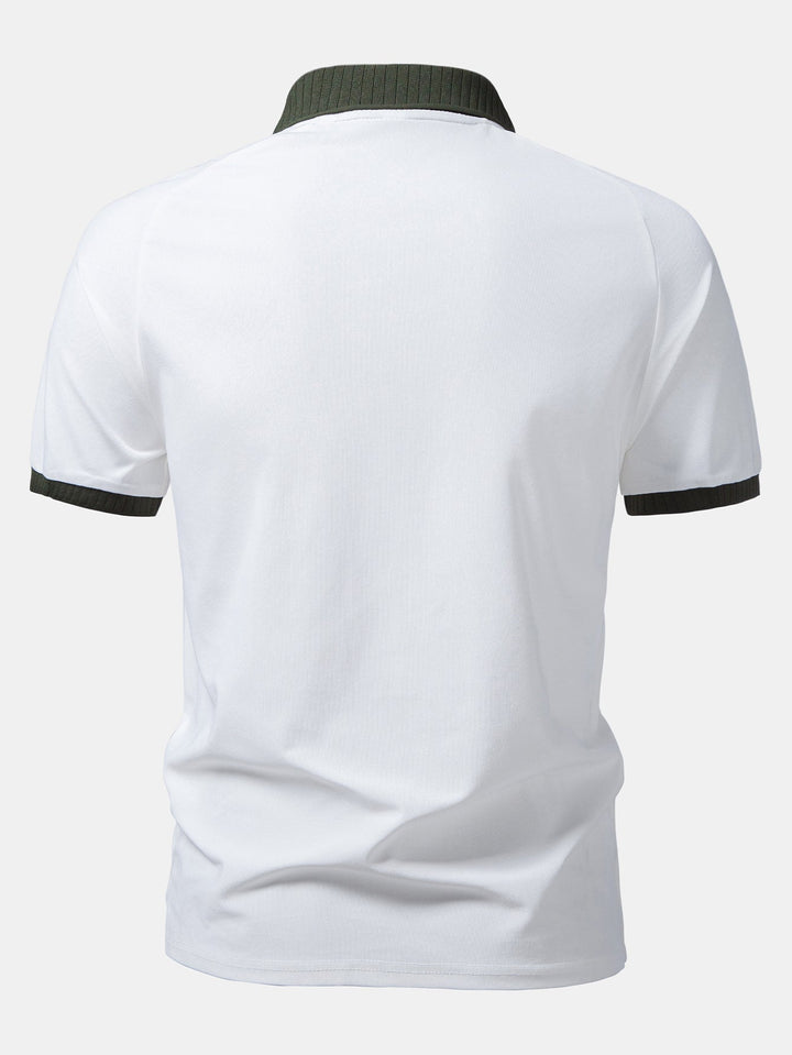 Contrast Raglan Mouw Polo