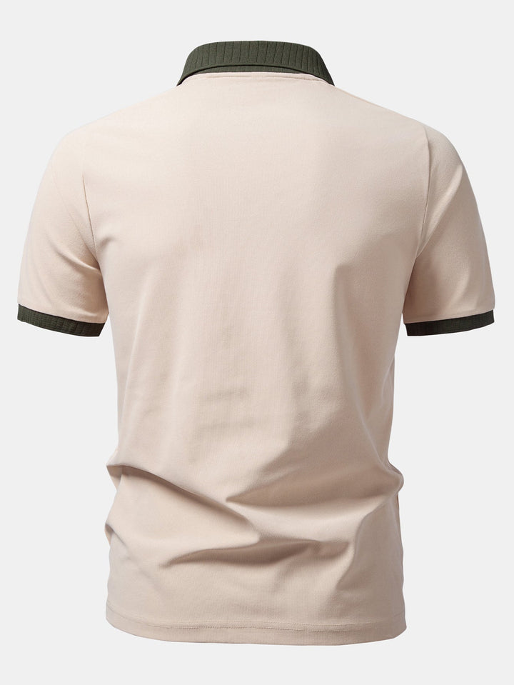 Contrast Raglan Mouw Polo
