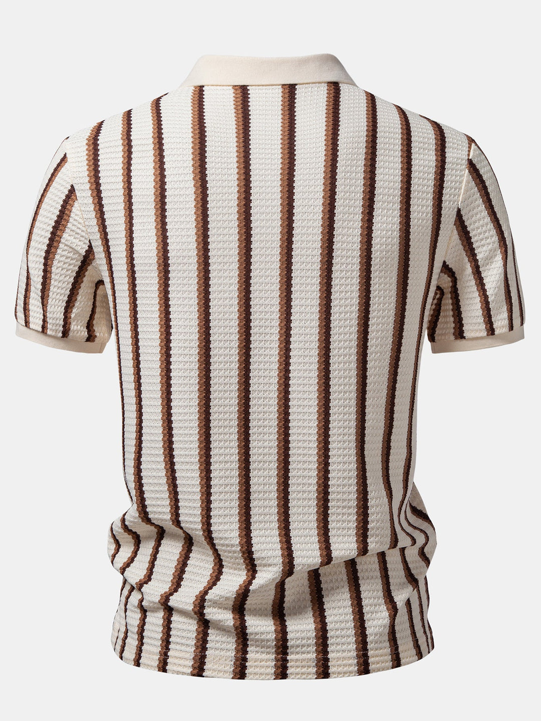 Wafel Streep Johnny Kraag Polo & Rechte Pijp Linnen Broek