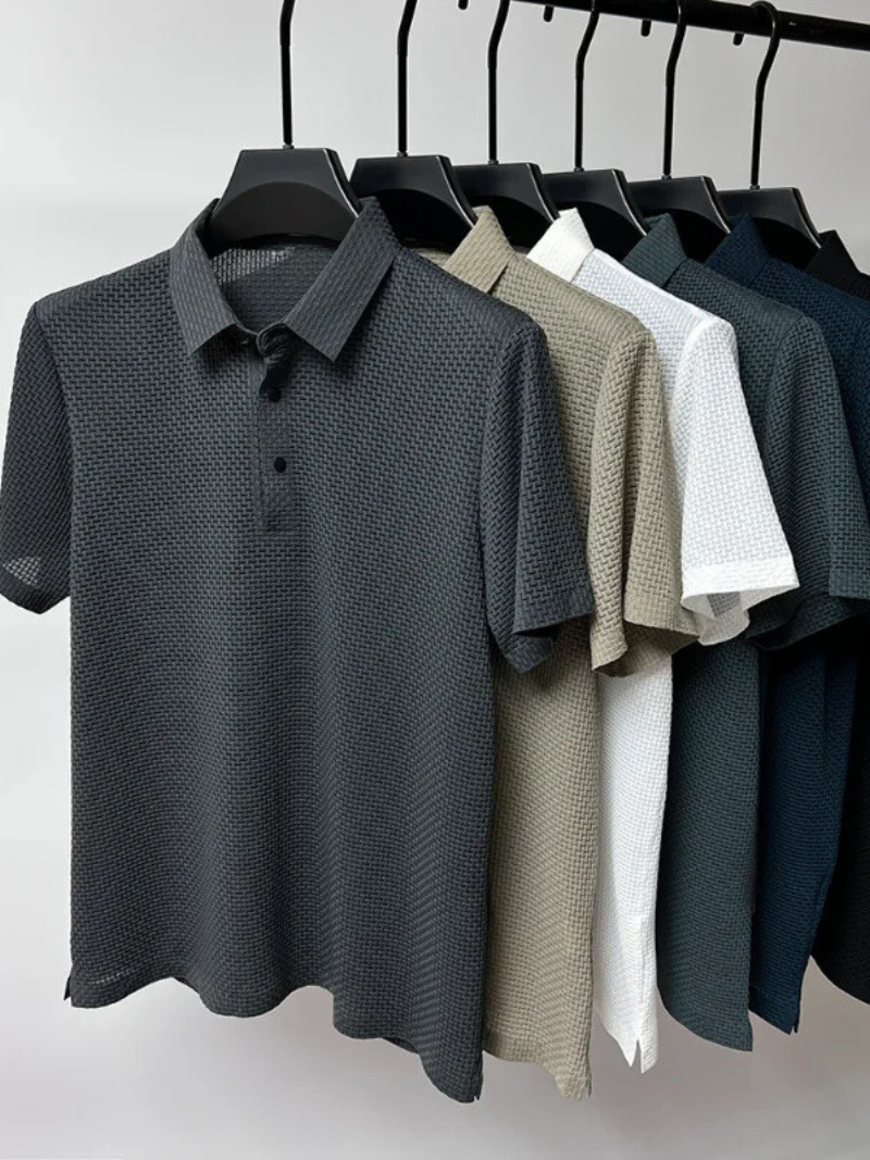 Fiero: Klassiek geweven poloshirt 