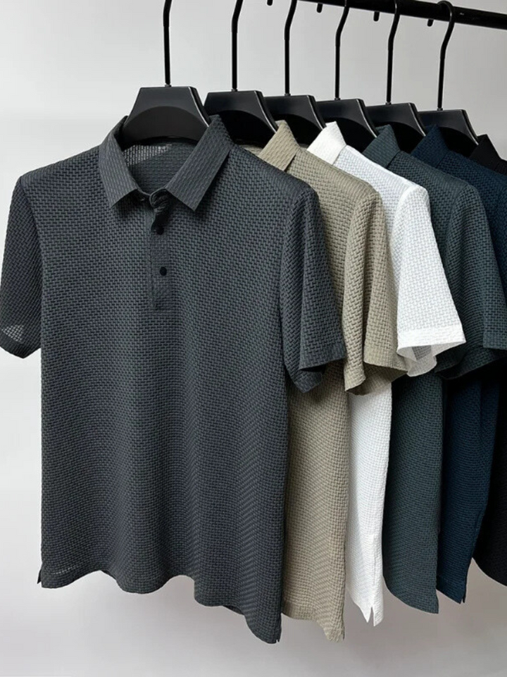 Fiero: Klassiek geweven poloshirt 