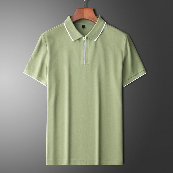 Laurent Katoenen Zijde Poloshirt