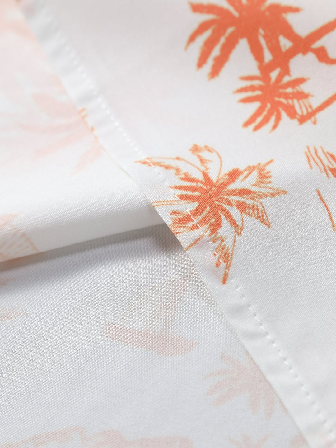 Palmboom Print Doorknoop Shirt & Zwembroek