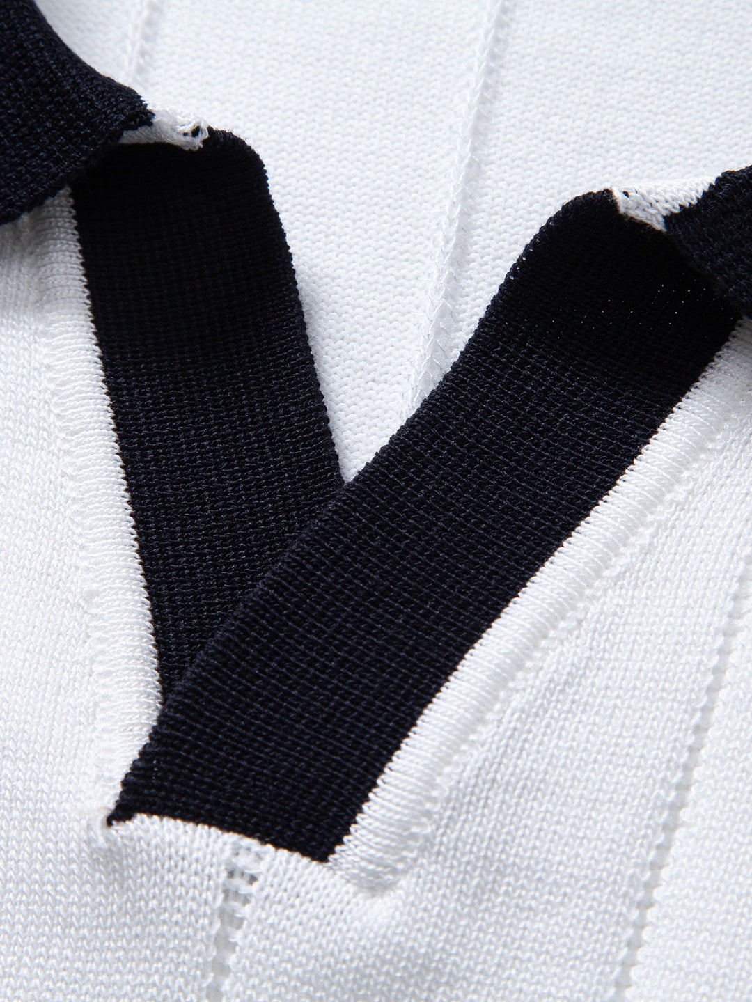 Contrastafwerking Geribbelde Johnny Kraag Tricot Polo & Slim Fit Getaperde Broek