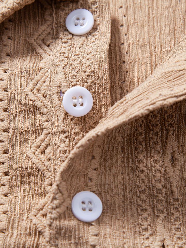 Geometrische Jacquard Polo