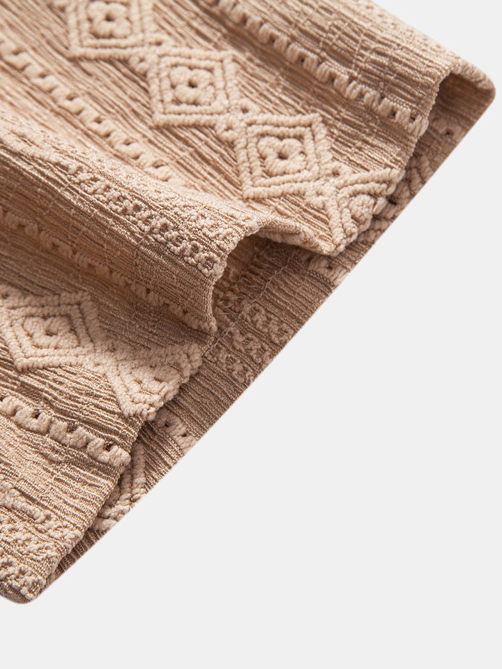 Geometrische Jacquard Polo