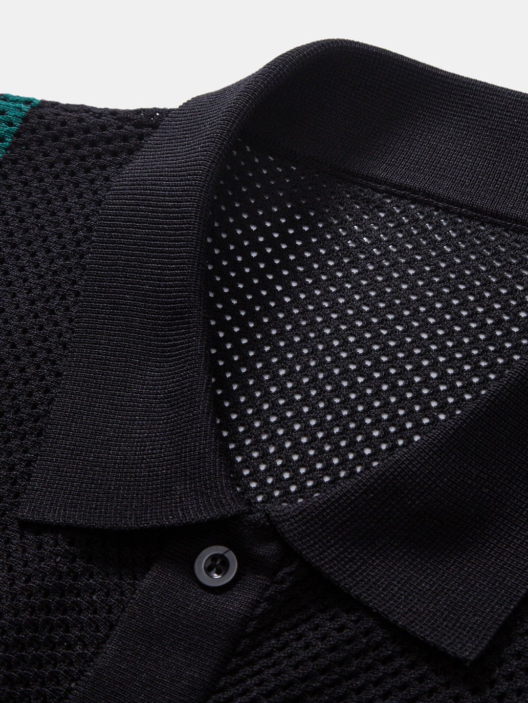 Streep Knop Open Tricot Overhemd & Trekoord Shorts