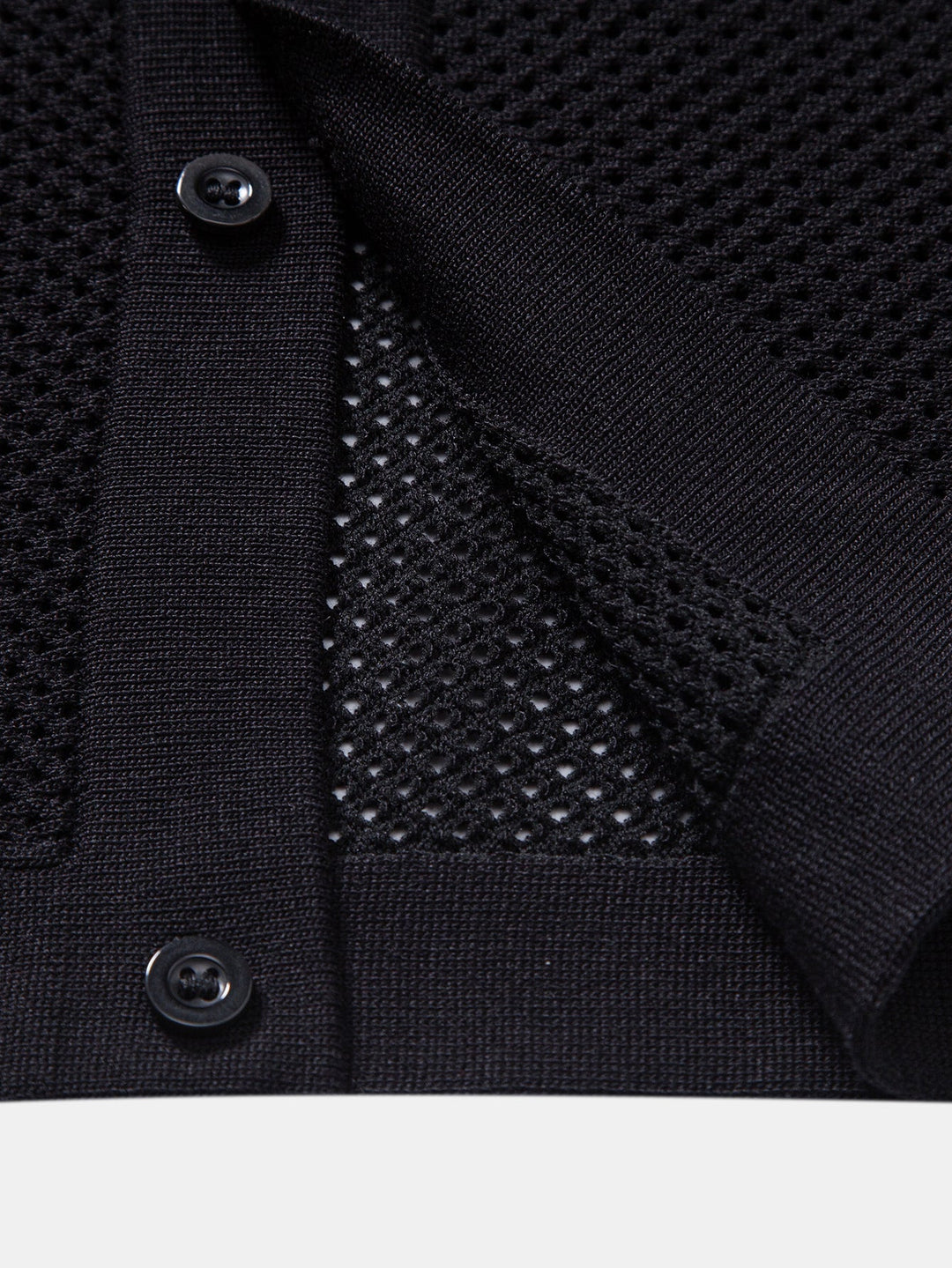 Streep Knop Open Tricot Overhemd & Trekoord Shorts