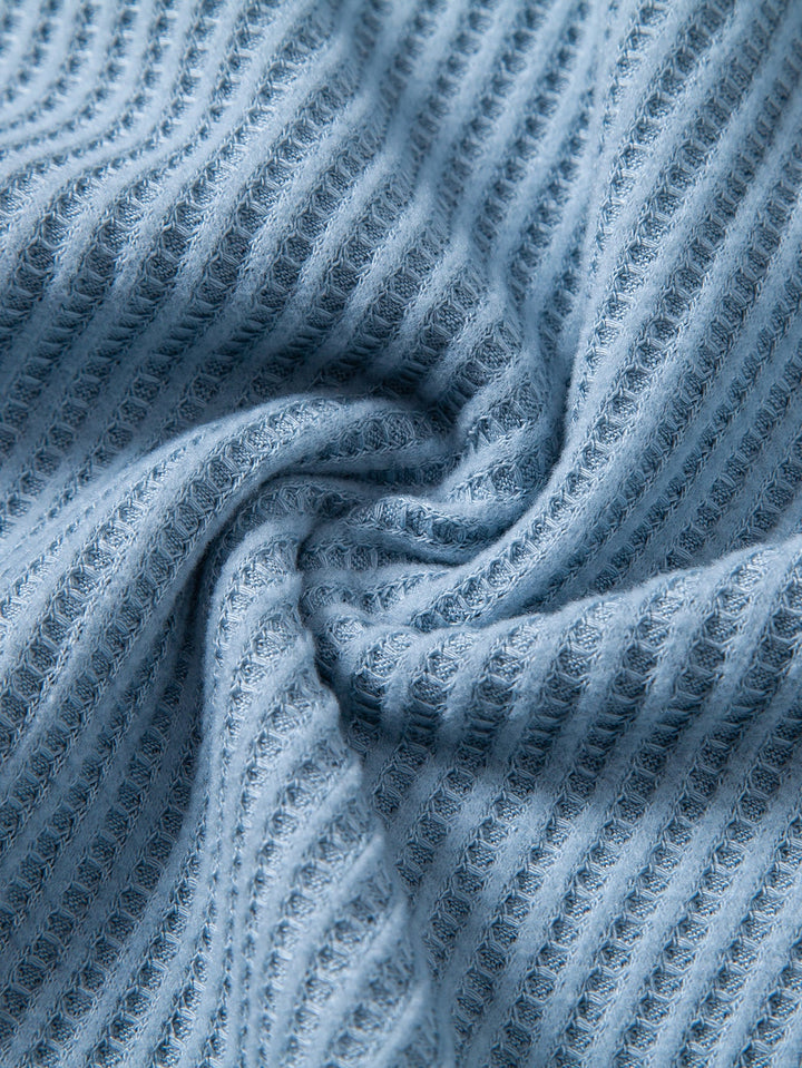 Wafel Johnny Kraag Polo Met Zak & Trekoord Gebreide Wafel Shorts