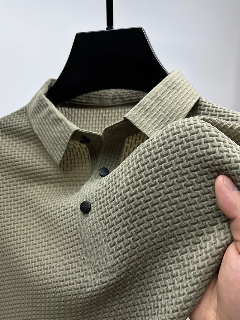 Fiero: Klassiek geweven poloshirt 